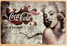 Marilyn Monroe & Coca Cola Tin Sign (Coke Pepsi Rock 7 Up Seven Year Itch) W1454 picture