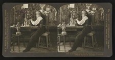 An old Wood-carver at work, Meiringen, Switzerland Old Photo picture
