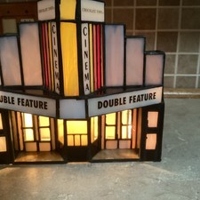 HERSHEY STAINED GLASS -Chocolate Town 1996-the Cinema- 3 Lights-RUDY BROS. picture