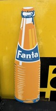 FANTA ORANGE SODA EMBOSSED METAL ADVERTISING BOTTLE CUTOUT SIGN - Large 22