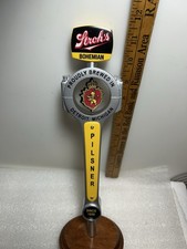 RARE STROHS BOHEMIAN MOTOR CITY BOHEMIAN PILSNER Draft beer tap handle. MICHIGAN picture