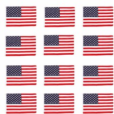 Wholesale lot 12 3' x 5' ft. USA US American Flag Stars Grommets United States picture