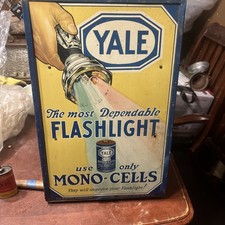 Vintage Rare Yale Flashlight Store Display Cabinet picture