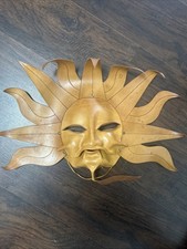 Cirque du Soleil Gilbert Coutu Leather Sun Mask Handmade Signed Tagged Art picture