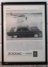 Framed original Classic Car Ad for the Ford Zodiac from 1961 picture