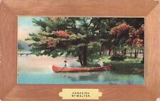 Canoeing by Walter * hand colored card  1909 * Postmarked Montrose, Minnesota GQ picture