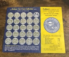 1968 Franklin Mint Sunoco Antique Car Coin Collection Series 1 Missing 1 Coin picture
