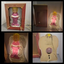 Vintage LA Goodman Christmas Angel 3D Plastic Light VERY RARE Works W Box picture