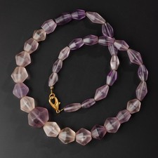 Near Eastern Antique Faceted Amethyst Gem-Quality Bead Necklace picture