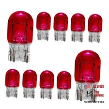 10PCS 7443 Bulb, Car Brake Lights, 1891/7443 12V 21/5W Quartz Glass Red picture