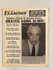 1974 October 14th National Examiner Newspaper, Onassis Going Blind (VRN10B picture