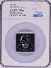 2021 Niue $2 STAR WARS Darth Vader Faces by LUCASFILM, LTD  NGC PF70 UC - FR 🪐 picture