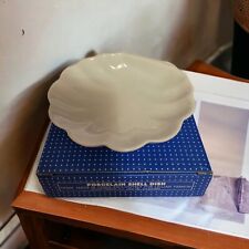 Vintage Lillian Vernon White Shell Porcelian Candy Dish,Trinket Tray, Spoon Rest picture