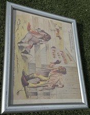 Vintage Pedro Cut Plug Tobacco Advertising Print Framed Folk Humor 15.5x11 picture