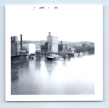Old Vintage Square Photo RED WING MINNESOTA 1965 FLOOD MISSISSIPPI RIVER PICTURE picture