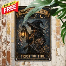 Granddaughters Of The Witches Quote Vintage Halloween Metal Tin Sign picture