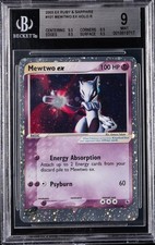 2003 EX RUBY & SAPPHIRE #101 MEWTWO EX BGS 9 picture