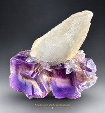 71 Gram Amazing Blue Phantom Inclusion Fluorite With Calcite @ Baluchistan Pak. picture