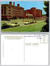 Vintage 1956 Oklahoma City OU Medical School & Veterans Hospital Postcard picture