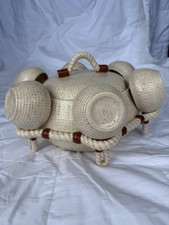 Vintage 1983 Speckled Ceramic Soup Tureen w/ Lid, Beige/Brown, 6 Cup picture