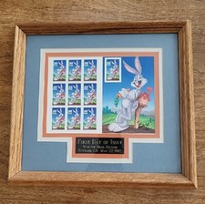 1997 WB Studios Employee Exclusive Bugs Bunny Framed Postage Stamp Sheet picture