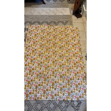 Vintage 70s Nabisco Cracker Print Tablecloth Triscuit Wheat Thins Retro Kitchen picture