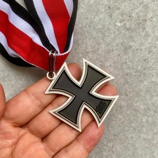 Top Quality 1813 1939 Iron Cross Medal German Badge w/ Ribbon Reenactment Prop picture