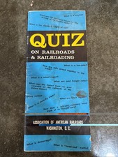 Quiz On Railroads And Railroading Pamphlet From 1964 picture