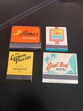 VINTAGE FRONT STRIKE MATCHBOOK ALAMEDA CA CORAL REEF MOTEL SCOMAS LEMON TREE INN picture
