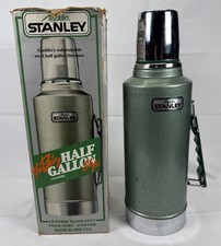 Vintage Aladdin Stanley Big Half Gallon Thermos A945DH Green Steel W/Box USA picture