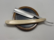 Very Old  6/8”  Bone Scales Wade & Butcher  Razor Shave Ready Sheffield England picture