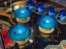 Williams Flash Pinball Machine Playfield Blue Jeweled Pop Bumper Cap MOD KIT picture