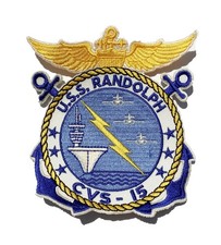 USS Randolph (CVS-15) Patch – Sew On, Embroidered, 4 Inch picture