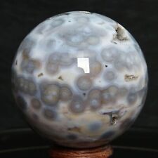 B8124-59mm-280g Amazing natural Ocean Jasper Orbicular Sphere Reiki Crystal Ball picture
