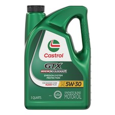 Castrol GTX High Mileage 5W-30 Synthetic Blend Motor Oil, 5 Quarts picture