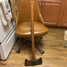 Vintage Double Bit Axe, 34 Inch Good Handle picture