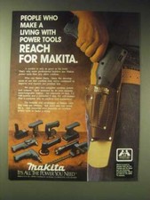 1989 Makita Power Tools Ad - People who make a living with power tools picture