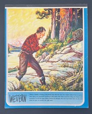 Vintage Western Black Bear Hunter Rifle Wilderness Charge Tablet 8x10 picture