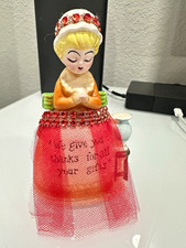 Vintage Prayer Lady napkin holder made in Japan Enesco