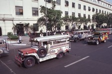 SL39 Slide 1980's Philippines Manila Jeepney Street Scene Southeast Asia 512a picture