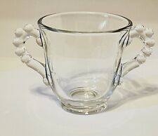 Candlewick Glass Imperial Clear Crystal Open Sugar Beaded Handle picture