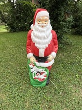 Vintage Empire 48” Santa Blow Mold Green Toy Bag Sack Empire Christmas Gifts  picture