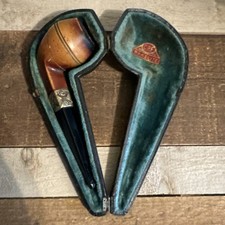 Vintage CPF Bakelite Case & Smoking Pipe Amber Stem Tobacco -Needs Repaired picture