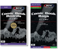 BCW Thick Resealable Silver/Regular Comic Bags & BCW Silver Comic Backing Boa... picture
