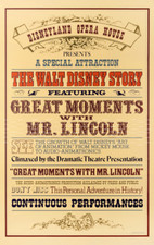 1965 Disney Great Moments With Mr Lincoln 11 x 17 Poster Opera House Attraction picture