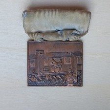 WW1 Veterans Group The Forty And Eight 40/8 French Boxcar Medal Original Ribbon picture