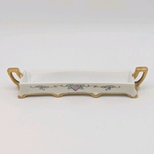 Antique RS Prussia Pen Rest Hand Painted Porcelain, Gold Gilt picture