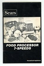 Sears Food Processor 7 Speeds Manual Recipe Booklet GE Household Appliance Vtg picture