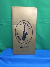 Boots Randolph Printers Alley Nashville Vintage Menu Musician Blues Steak Crab picture