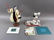 WDCC 101 Dalmatians Cruella De Vil & Proud Pongo Figurine Lot with COA Disneyana picture